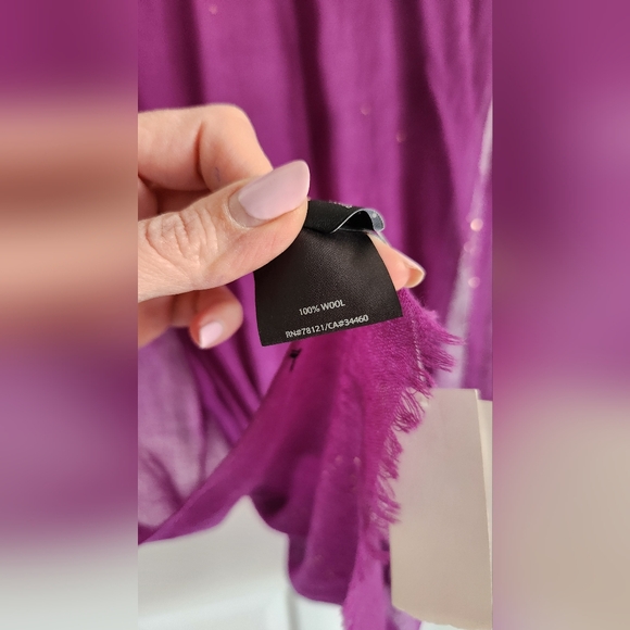 Eileen Fisher Galaxy Foil Wool Scarf - Picture 4 of 6